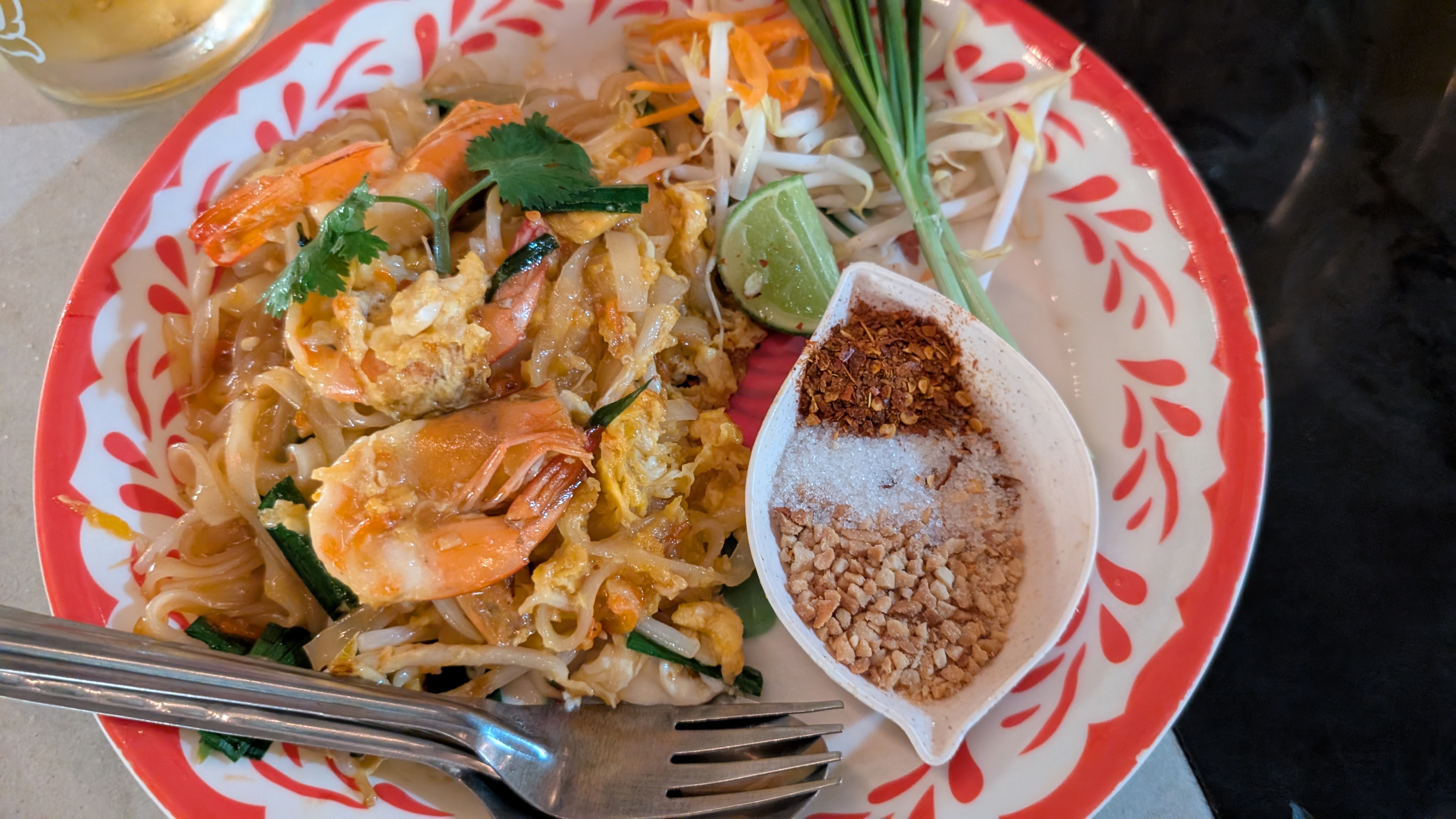 Pad Thai mit Garnelen vom Camping Ground